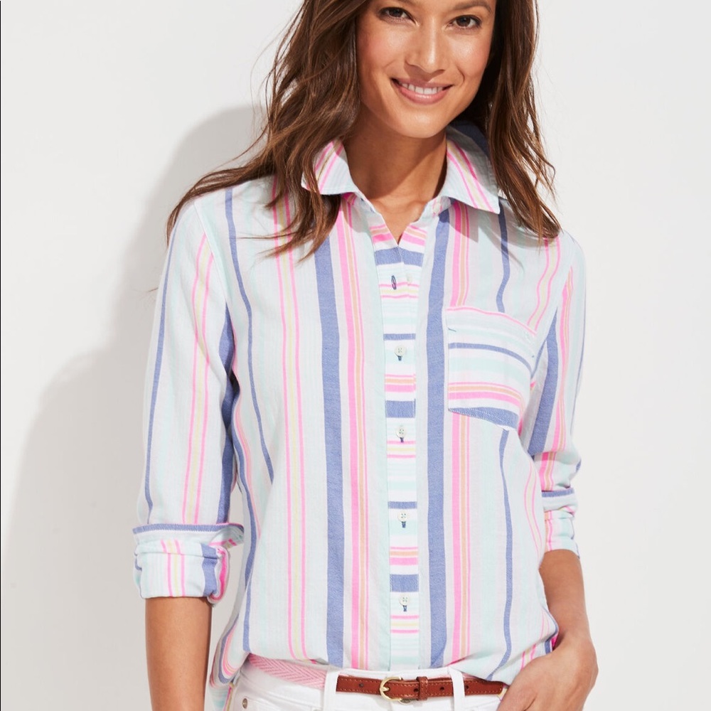 Vineyard Vines Boca Grande Stripe Chilmark Relaxed Button-Down Shirt